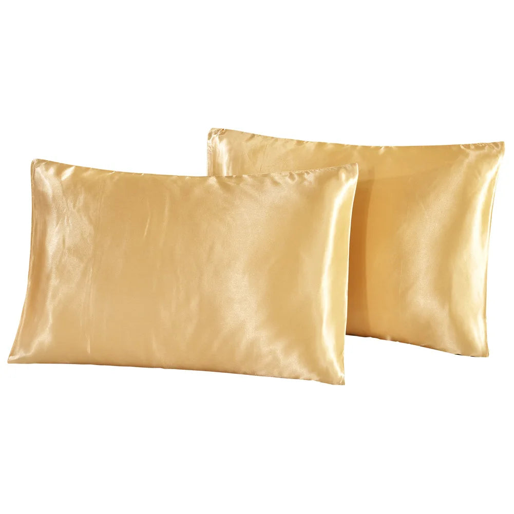 1Pc Queen Satin Silk Pillowcase Smoothy Pillow