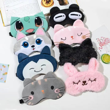 Sleeping Blindfold Soft Plush Eye Masks Cute Cat Eye Cover