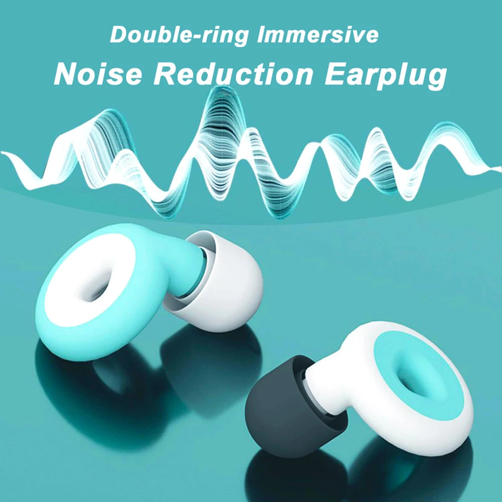 Sleep Noise Reduction Earplug Soft Silicone Ear Muffs Noise Protection Waterproof Ear Plugs