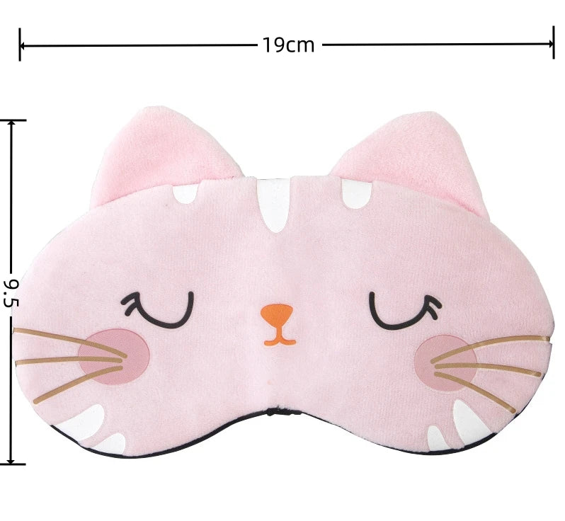 Sleeping Blindfold Soft Plush Eye Masks Cute Cat Eye Cover